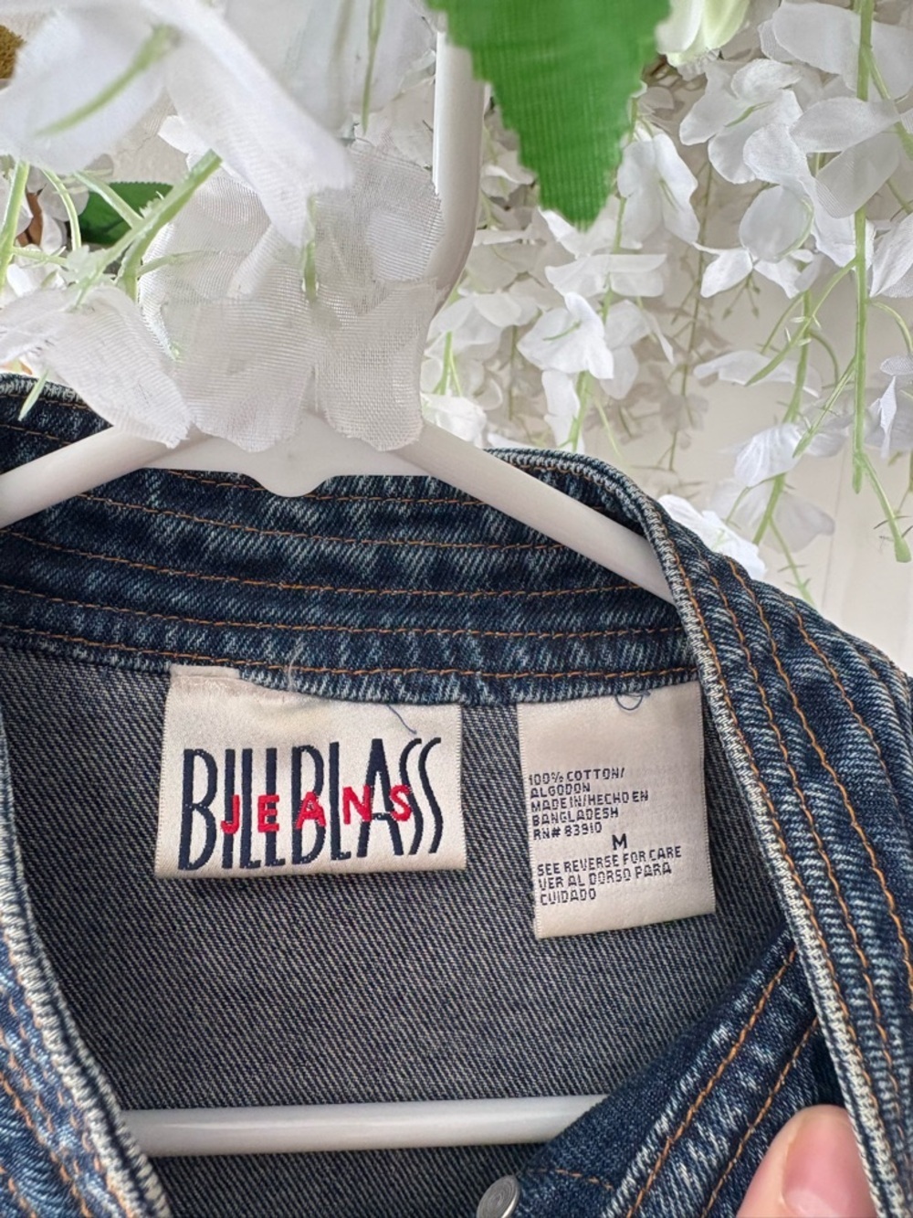 bill blass vintage Dark Blue Denim Military Jacket - Picture 4 of 7
